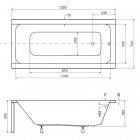 Besco Modern wanna prostokątna 130x70 cm biała
