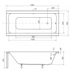Besco Modern wanna prostokątna 140x70 cm biała