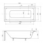 Besco Modern wanna prostokątna 150x70 cm biała