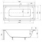 Besco Modern wanna prostokątna 160x70 cm biała