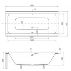 Besco Quadro wanna prostokątna 155x70 cm biała