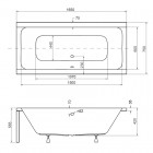 Besco Quadro wanna prostokątna 165x75 cm biała