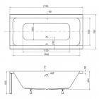 Besco Quadro wanna prostokątna 175x80 cm biała