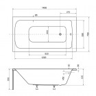 Besco Talia wanna prostokątna 140x70 cm biała