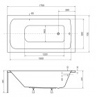 Besco Talia Premium wanna prostokątna 170x75 cm biała