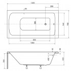 Besco Talia wanna prostokątna 120x70 cm biała