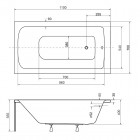 Besco Talia wanna prostokątna 110x70 cm biała