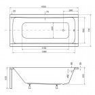 Besco Optima wanna prostokątna 150x70 cm biała
