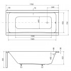 Besco Optima Premium wanna prostokątna 170x70 cm biała