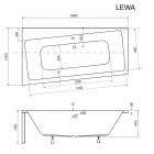 Besco Infinity wanna asymetryczna 160x100 cm biała