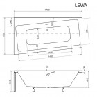 Besco Infinity wanna asymetryczna 170x110 cm biała