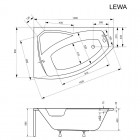 Besco Rima wanna asymetryczna 130x85 cm biała