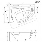 Besco Rima wanna asymetryczna 140x90 cm biała