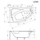 Besco Rima wanna asymetryczna 150x95 cm biała