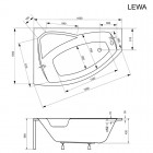 Besco Rima wanna asymetryczna 160x100 cm biała