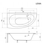 Besco Milena wanna asymetryczna 150x70 cm biała