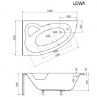 Besco Natalia Premium wanna asymetryczna 150x100 cm biała