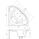 Besco Ewa wanna narożna 134x134 cm biała