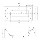 Besco Continea wanna prostokątna 150x70 cm biała