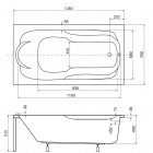 Besco Bona wanna prostokątna 140x70 cm biała