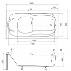 Besco Bona wanna prostokątna 160x70 cm biała