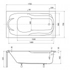 Besco Bona wanna prostokątna 170x70 cm biała