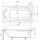 Besco Bona wanna prostokątna 180x80 cm biała