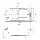 Besco Bona wanna prostokątna 190x80 cm biała