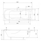 Besco Majka Nova wanna prostokątna 120x70 cm biała