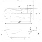 Besco Majka Nova wanna prostokątna 140x70 cm biała