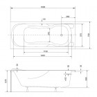 Besco Majka Nova wanna prostokątna 160x70 cm biała