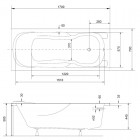 Besco Majka Nova wanna prostokątna 170x70 cm biała
