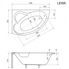 Besco Ada wanna asymetryczna 140x90 cm biała