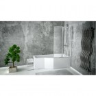 Besco Integra kabino-wanna 150x75 cm + parawan 2-skrzydłowy