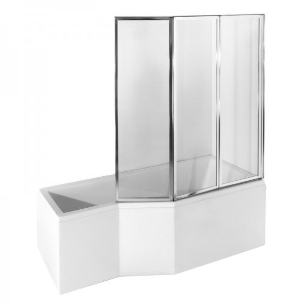 Besco Integra kabino-wanna 150x75 cm + parawan 3-skrzydłowy