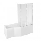 Besco Integra kabino-wanna 170x75 cm + parawan 3-skrzydłowy