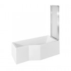 Besco Integra kabino-wanna 170x75 cm + parawan 3-skrzydłowy