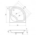 Besco Diper I brodzik półokrągły 90x90 cm