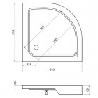 Besco Alex brodzik półokrągły 90x90 cm