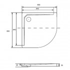 Besco Asco Ultraslim brodzik półokrągły 90x90 cm
