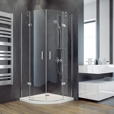 Besco Viva 195 kabina półokrągła drzwi uchylne 90x90 cm