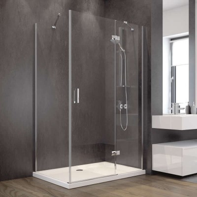 Besco Viva 195 kabina prostokątna drzwi uchylne 100x80 cm prawa