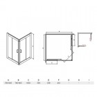 Besco Modern 165 kabina kwadratowa drzwi przesuwne 80x80 cm