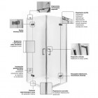 Besco Viva 195 kabina prostokątna drzwi uchylne 120x90 cm lewa