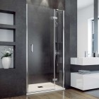 Besco Viva 195 drzwi do wnęki uchylane ze ścianką stałą 100 cm prawe