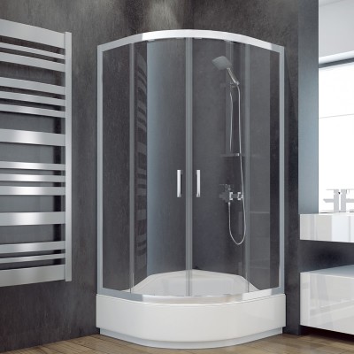 Besco Modern 165 kabina półokrągła drzwi przesuwne 90x90 cm
