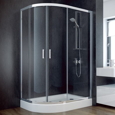 Besco Modern 185 kabina asymetryczna drzwi przesuwne 100x80 cm