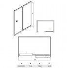 Besco Duo Slide drzwi do wnęki rozsuwane 120 cm