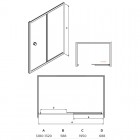 Besco Duo Slide drzwi do wnęki rozsuwane 130 cm