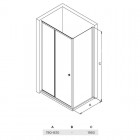 Besco Duo Slide ścianka boczna do drzwi 80 cm
